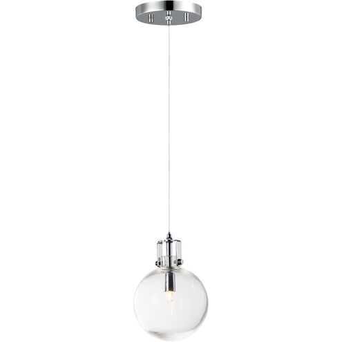 Kem 1 Light 5.75 inch Polished Chrome Single Pendant Ceiling Light