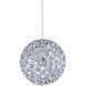 Brilliant 8 Light 16 inch Polished Chrome Single Pendant Ceiling Light