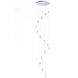 Dewdrop LED 33.75 inch Polished Chrome Multi-Light Pendant Ceiling Light