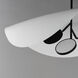 Carmen LED 32 inch Black Single Pendant Ceiling Light in White/Black