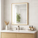 Framed 32 X 24 inch Gold LED Mirror
