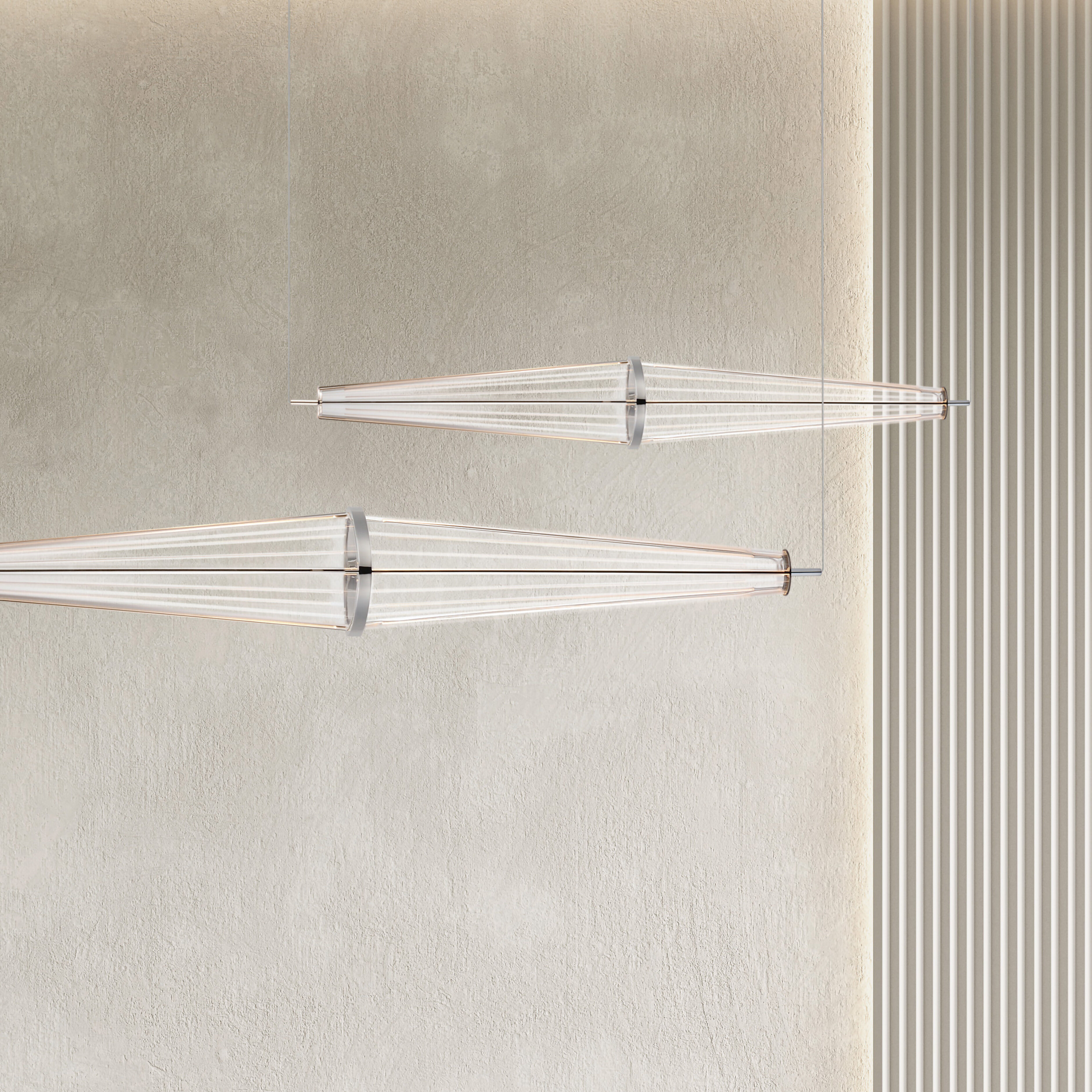 Quasar LED 51.25 inch Polished Chrome Linear Pendant Ceiling Light