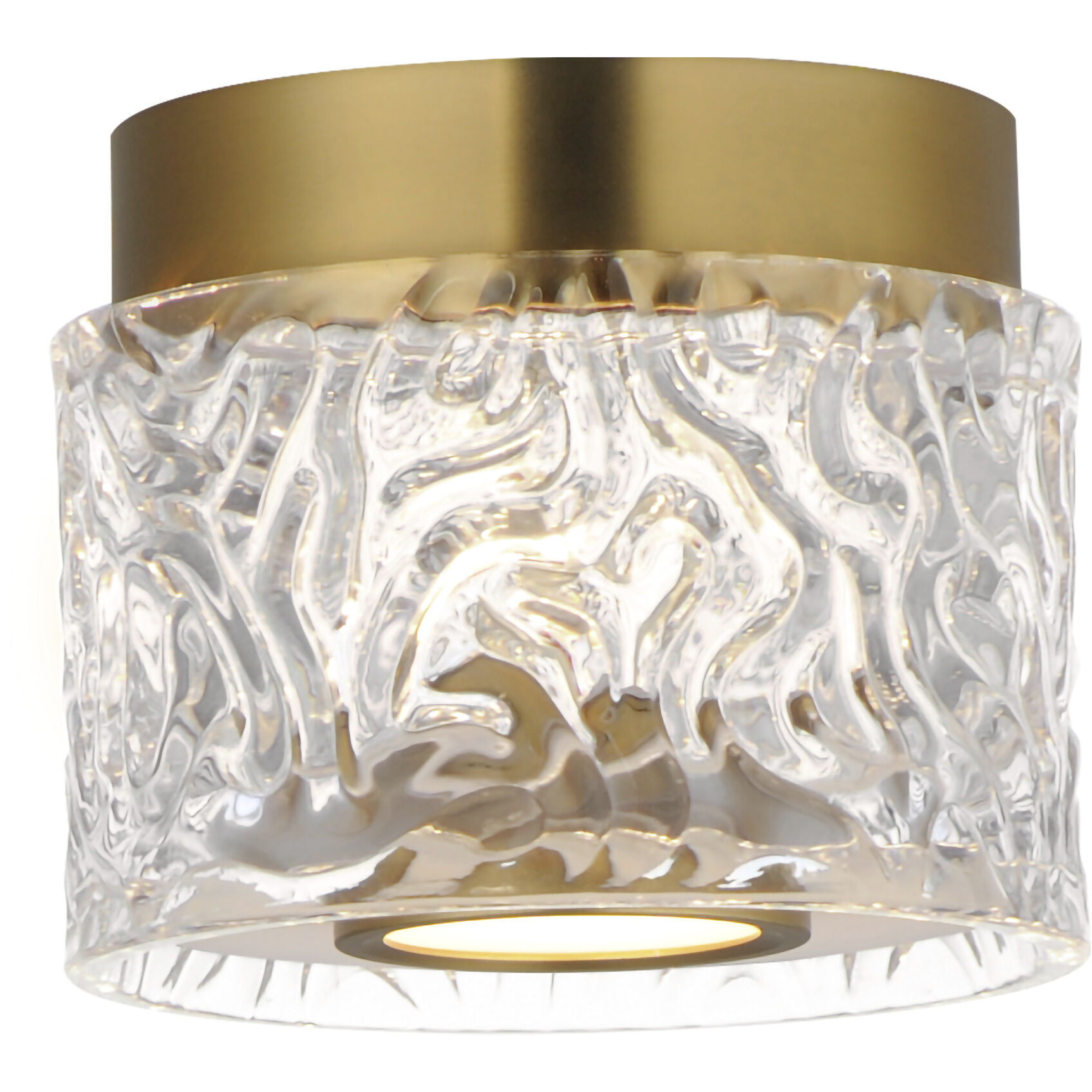 Elysian LED 5.5 inch Natural Aged Brass Flush Mount Ceiling Light