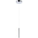 Flute LED 1 inch Polished Chrome Mini Pendant Ceiling Light