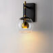 Nucleus LED 7 inch Black and Natural Aged Brass Wall Sconce Wall Light