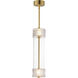 Elysian LED 5.5 inch Natural Aged Brass Single Pendant Ceiling Light