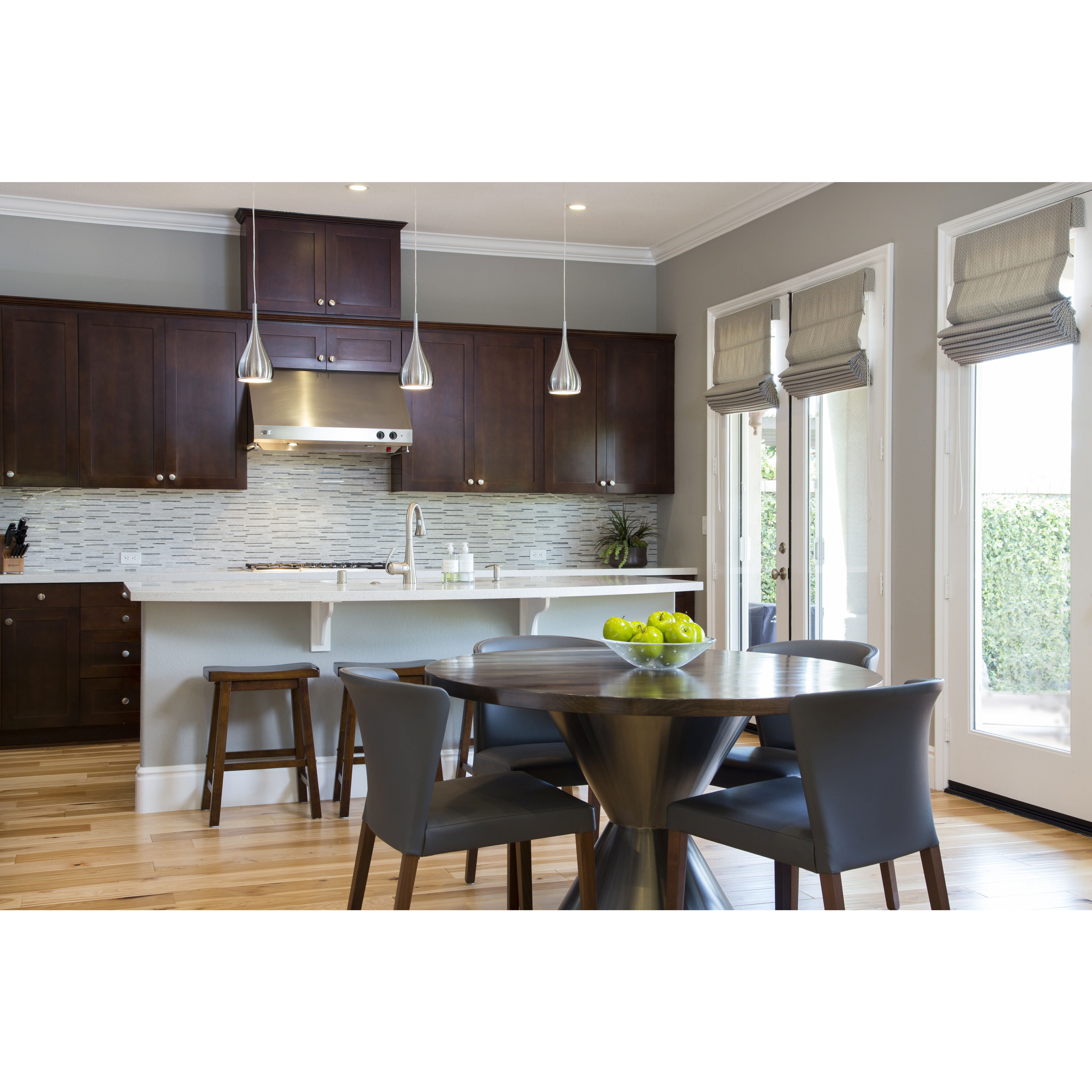 Teardrop 1 Light 6.5 inch Satin Nickel Single Pendant Ceiling Light