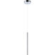 Flute LED 1 inch Polished Chrome Mini Pendant Ceiling Light