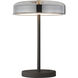 Voto 17.5 inch 8 watt Gunmetal Table Lamp Portable Light in Smoke
