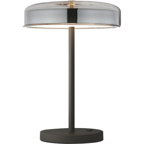 Voto 17.5 inch 8 watt Gunmetal Table Lamp Portable Light in Smoke