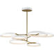 Hoopla LED 47.25 inch White and Gold Single Pendant Ceiling Light in White/Gold