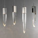 Quartz LED 39.25 inch Polished Chrome Multi-Light Pendant Ceiling Light