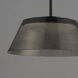 Jensen LED 18 inch Black Single Pendant Ceiling Light in Smoke