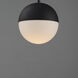 Half Moon LED 7.75 inch Black Mini Pendant Ceiling Light
