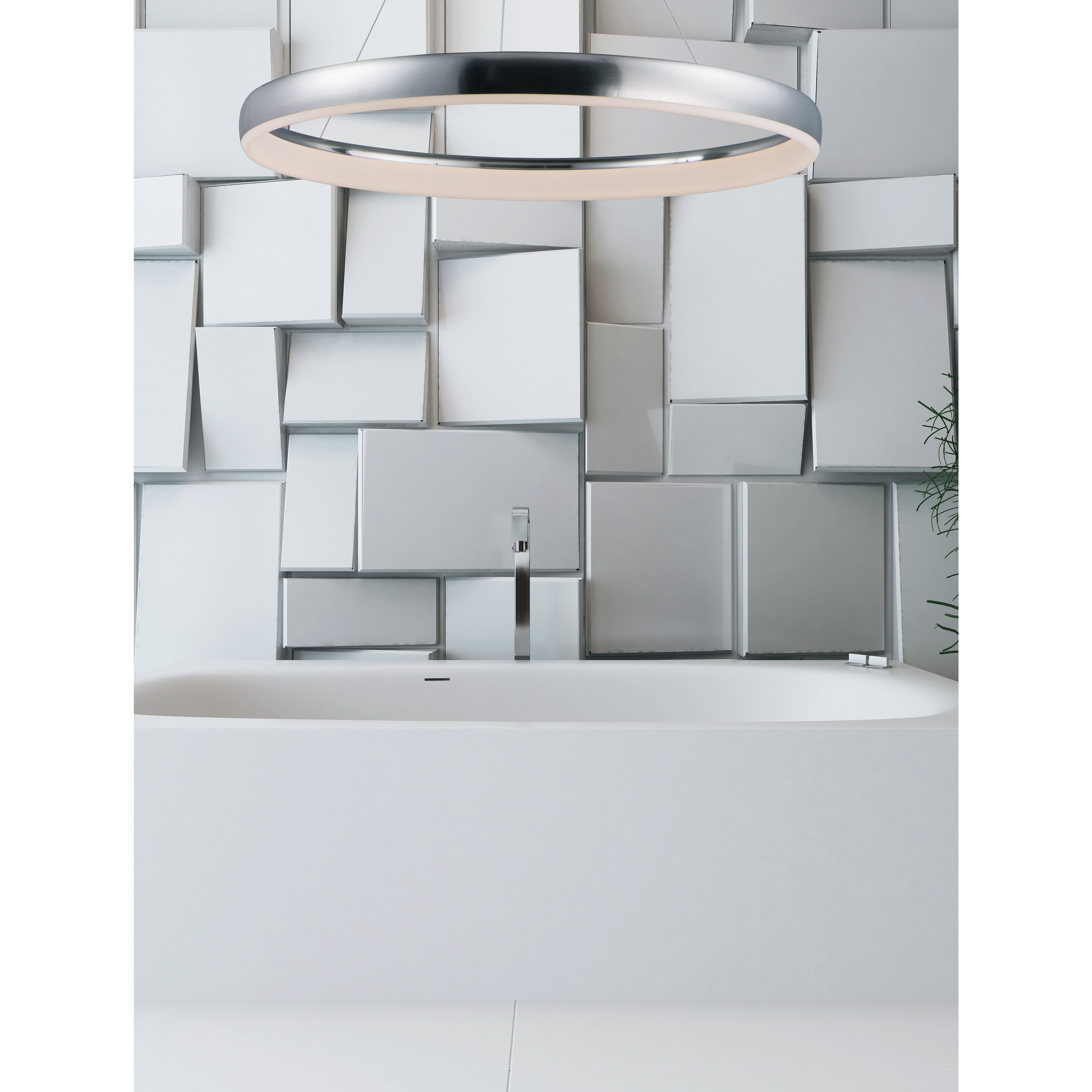 Innertube LED 31.5 inch Satin Nickel Single Pendant Ceiling Light