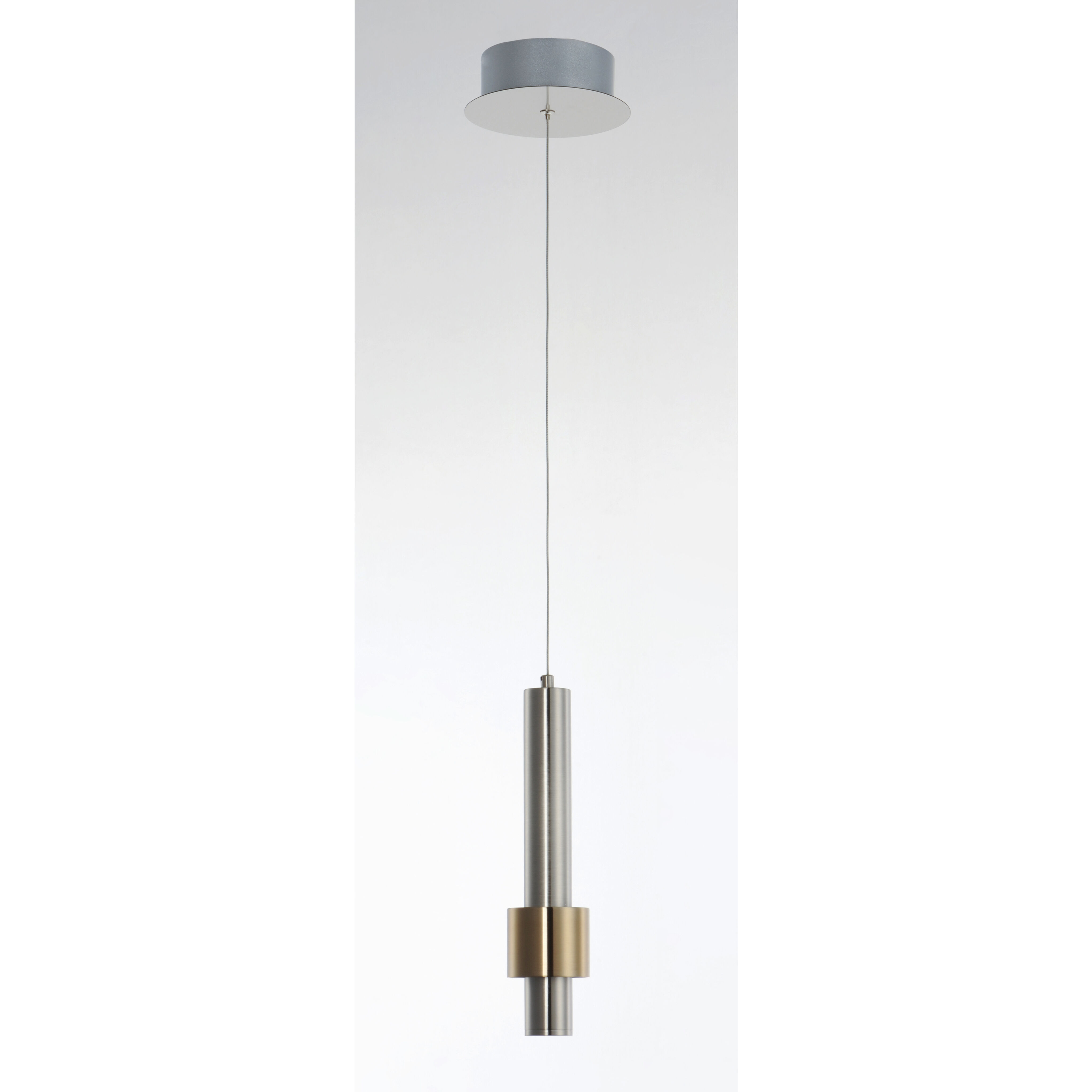 Reveal LED 3 inch Satin Nickel and Satin Brass Single Pendant Ceiling Light