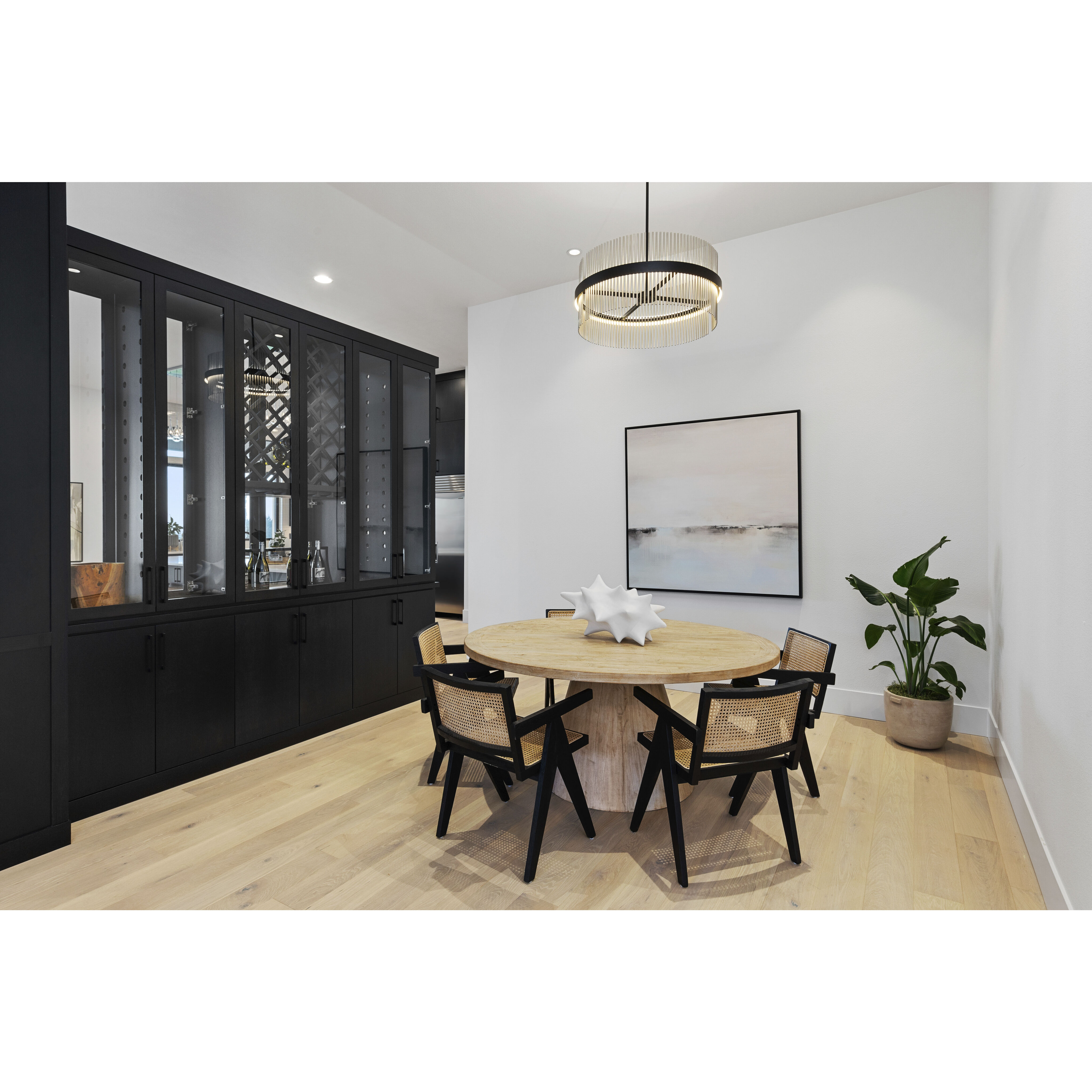 Chimes LED 33.75 inch Black and Satin Nickel Single Pendant Ceiling Light