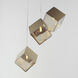 Ice Cube LED 18.5 inch French Gold Multi-Light Pendant Ceiling Light