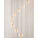 Newton LED 27.5 inch Black and Gold Multi-Light Pendant Ceiling Light
