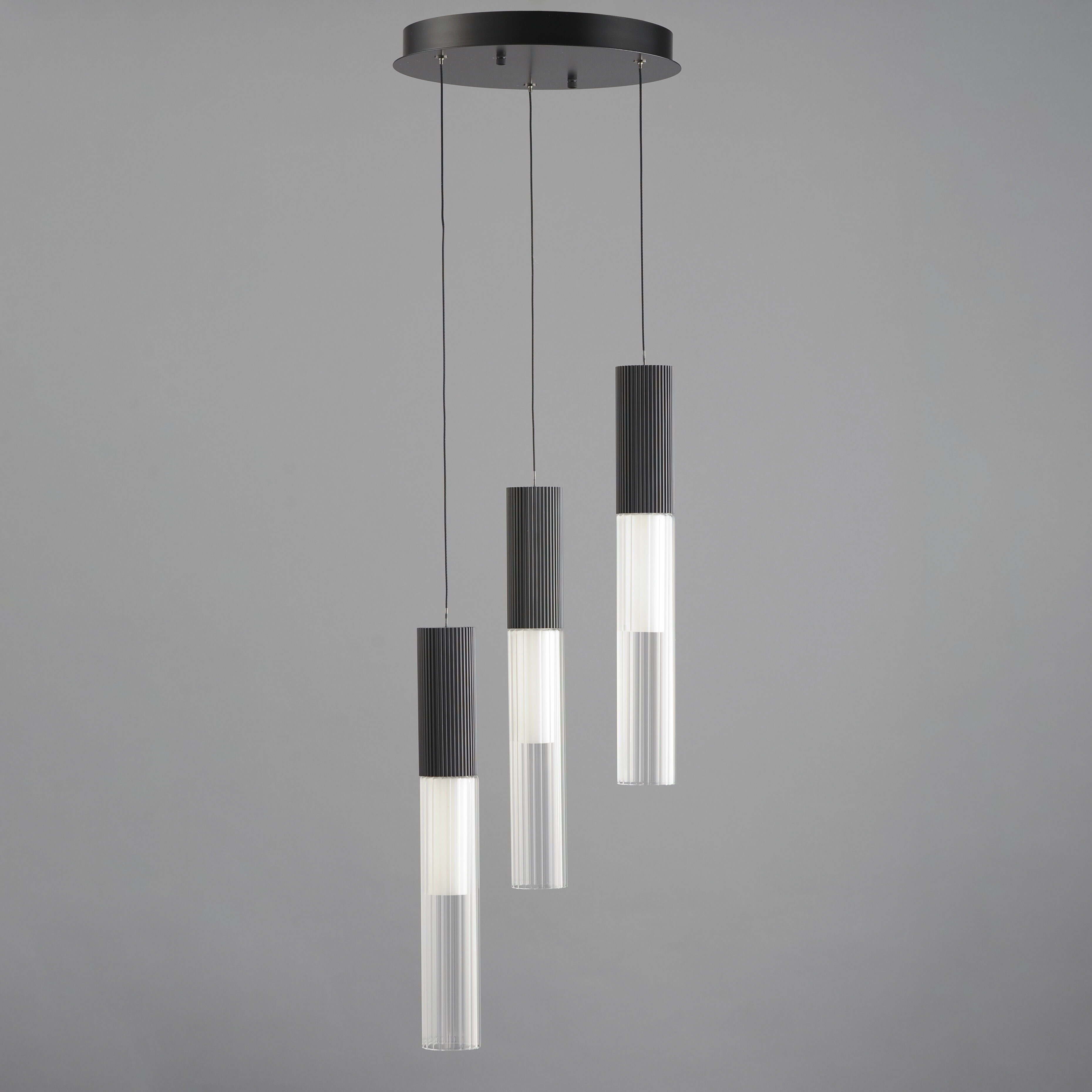Reeds LED 11.75 inch Black Multi-Light Pendant Ceiling Light