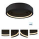iCorona WiZ LED 22.75 inch Black Flush Mount Ceiling Light