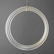 Concentric LED LED 27 inch Brushed Platinum Single Pendant Ceiling Light in Brushed Pewter