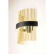 Chimes LED 7 inch Black and Satin Brass Wall Sconce Wall Light