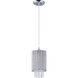 Spiral 1 Light 6 inch Polished Chrome Single Pendant Ceiling Light