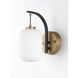 Soji LED 4.75 inch Black and Gold Wall Sconce Wall Light