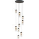 Highball LED 22.75 inch Gunmetal Multi-Light Pendant Ceiling Light in Amber