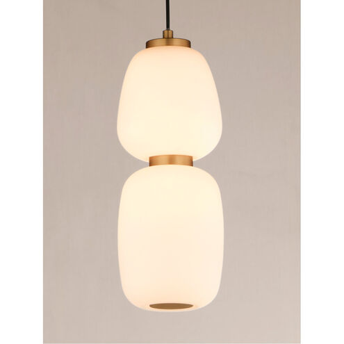 Soji LED 4.75 inch Black and Gold Single Pendant Ceiling Light