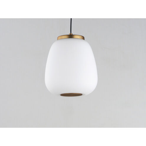 Soji LED 7 inch Black and Gold Single Pendant Ceiling Light