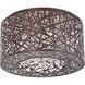 Inca 7 Light 15.75 inch Bronze Flush Mount Ceiling Light in Cognac