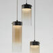 Highball LED 12.5 inch Gunmetal Multi-Light Pendant Ceiling Light in Amber