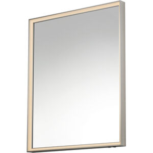 Bevel 36 X 30 inch Satin Nickel LED Mirror