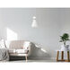 Sash LED 7.75 inch White and Polished Chrome Single Pendant Ceiling Light