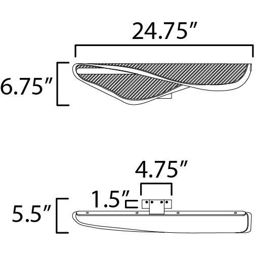 Manta Wall Sconce Wall Light in Polished Chrome