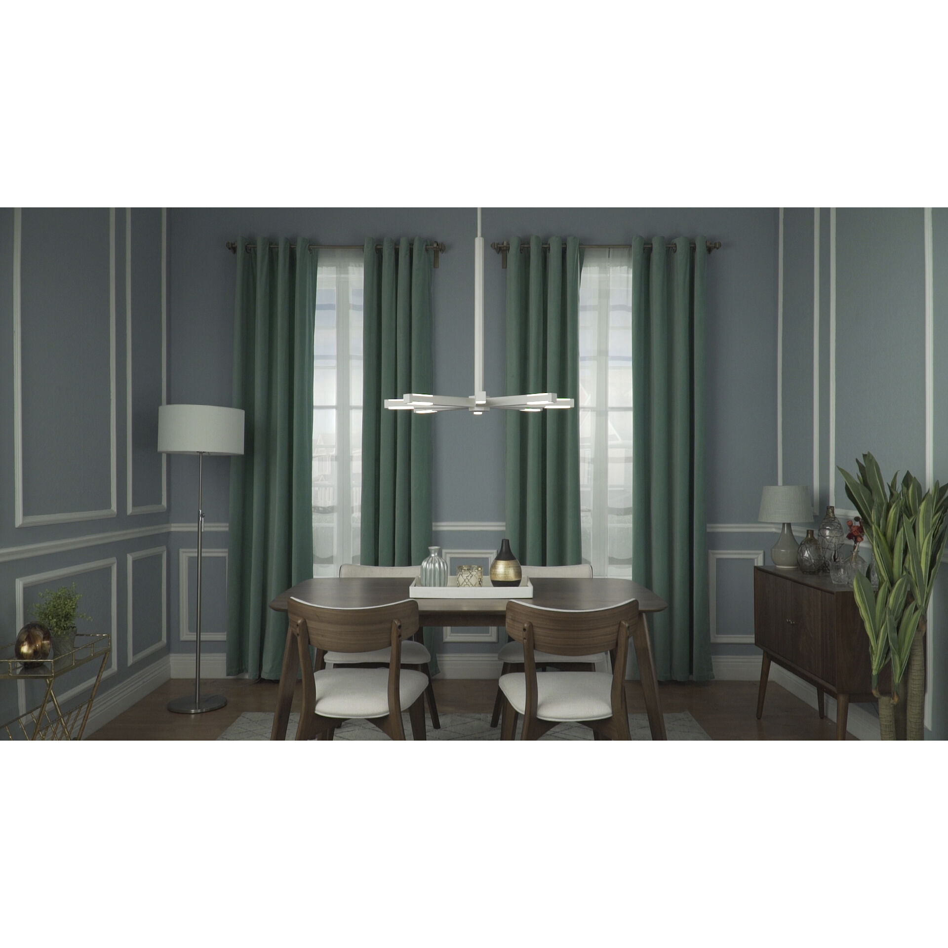 Spoke LED LED 30.75 inch Matte White Single Pendant Ceiling Light