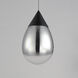 Dewdrop LED 7.75 inch Black Single Pendant Ceiling Light