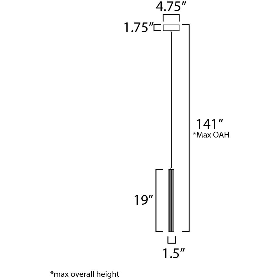 Cortex LED 1.5 inch Polished Chrome Single Pendant Ceiling Light