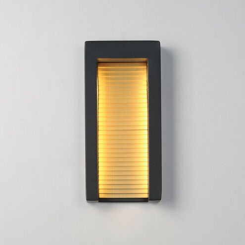 Alcove LED 14 inch Black and Gold Outdoor Wall Sconce