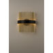 Chimes WiZ LED 7 inch Black and Satin Brass Wall Sconce Wall Light