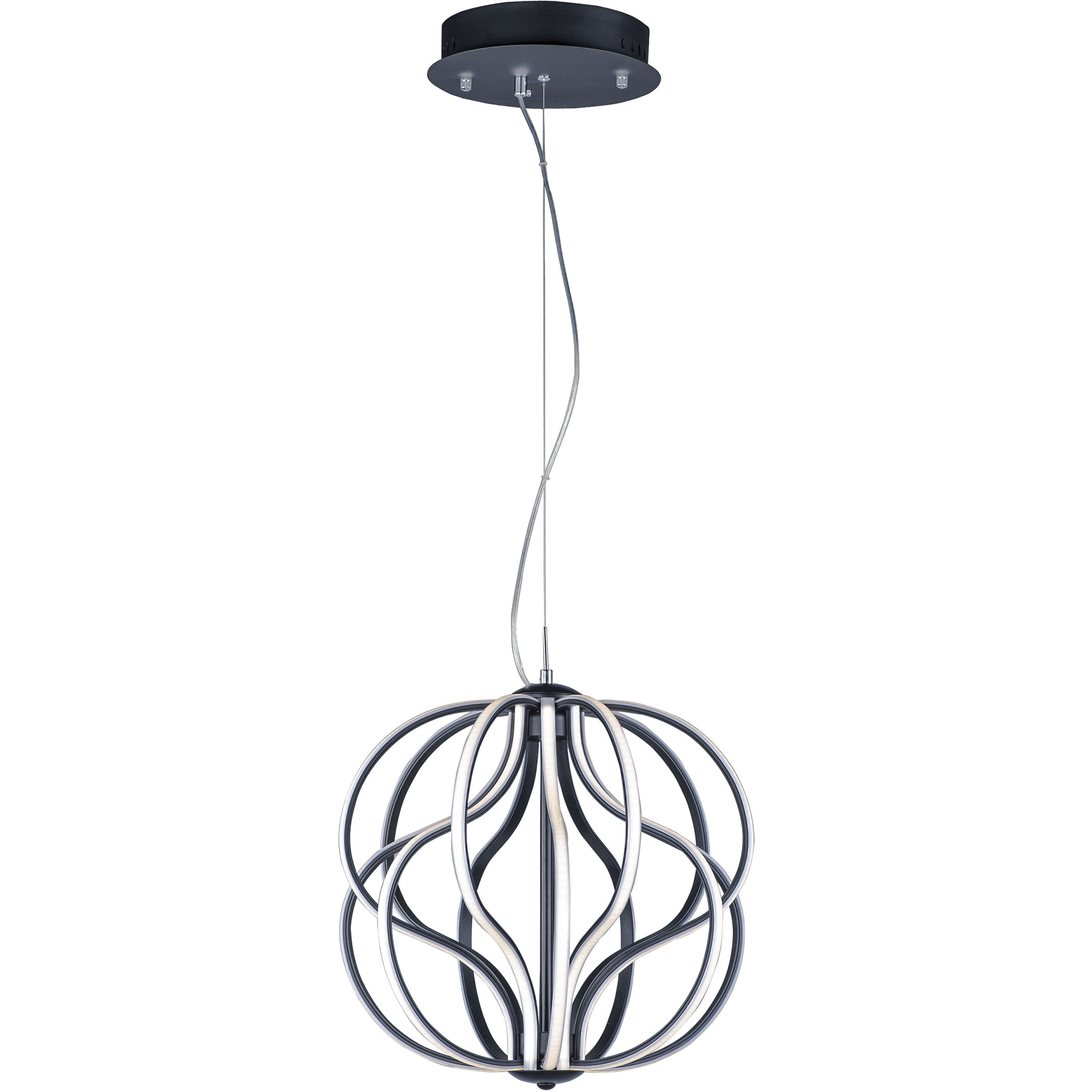 Aura LED 17 inch Black Single Pendant Ceiling Light