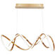 Signature LED 15.75 inch Brushed Champagne Single Pendant Ceiling Light