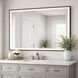 Framed 48 X 36 inch Black LED Mirror