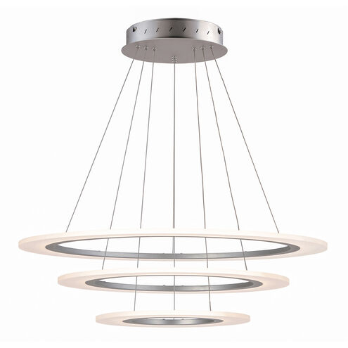 Saturn II LED LED 32 inch Matte Silver Multi-Light Pendant Ceiling Light