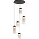 Highball LED 16.5 inch Gunmetal Multi-Light Pendant Ceiling Light in Amber