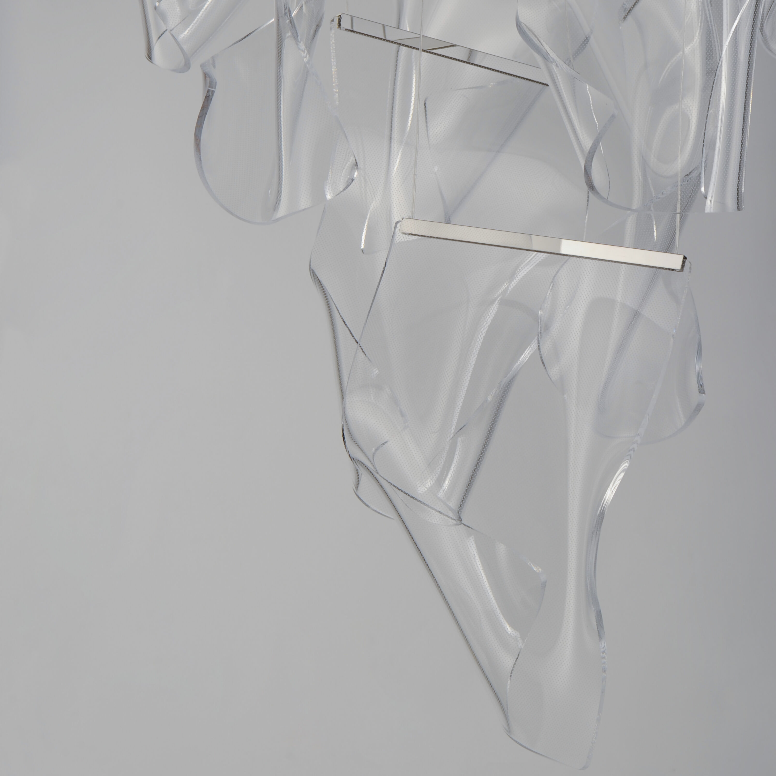 Rinkle LED 36.25 inch Polished Chrome Multi-Light Pendant Ceiling Light