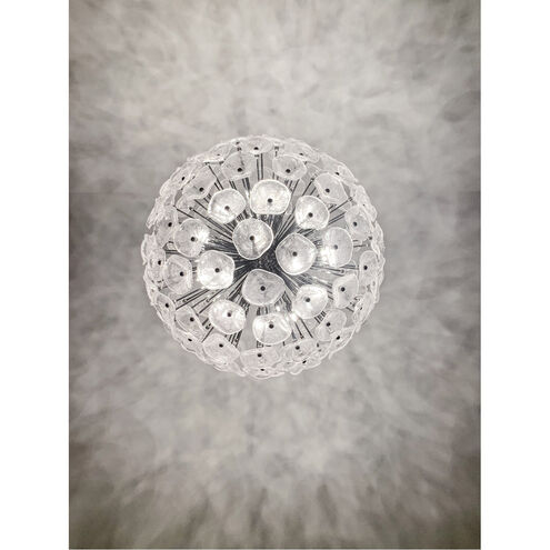 Fiori 8 Light 17 inch Polished Chrome Flush Mount Ceiling Light in Clear Murano