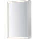 Bevel 36 X 24 inch Satin Nickel LED Wall Mirror